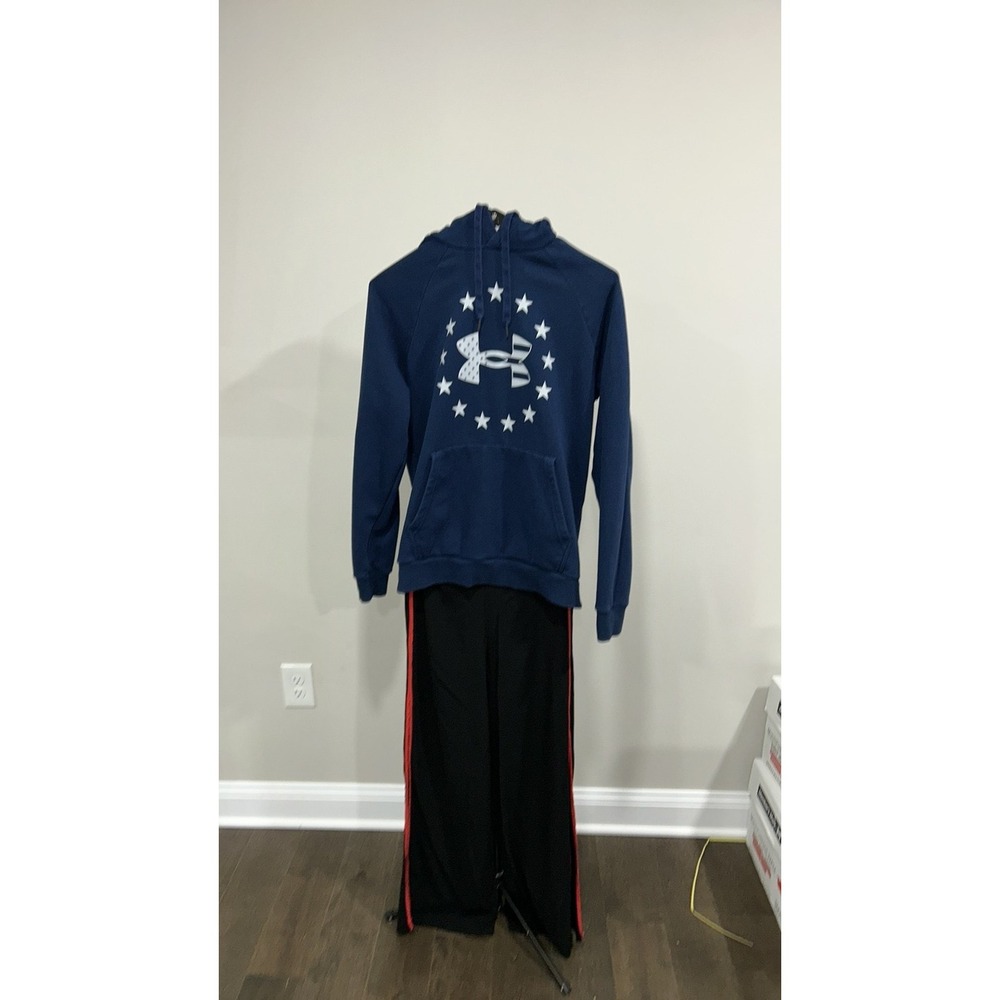 Under Armour Mens Freedom Eagle Hoodie Navy Blue Small Patriotic Graphic